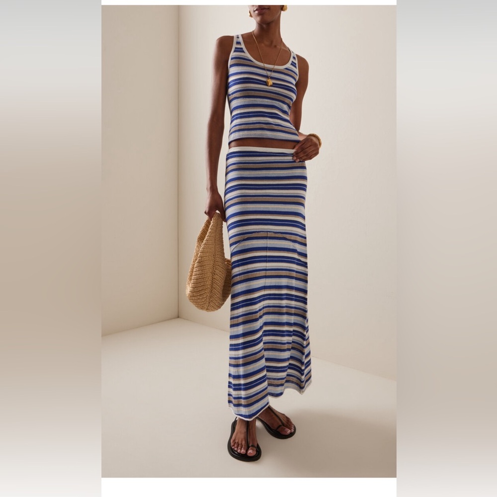Zulu & Zephyr Striped Knit Top + Skirt Set